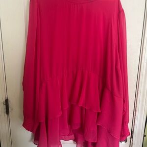 Torrid Vibrant Pink Layered Maxi Shirt